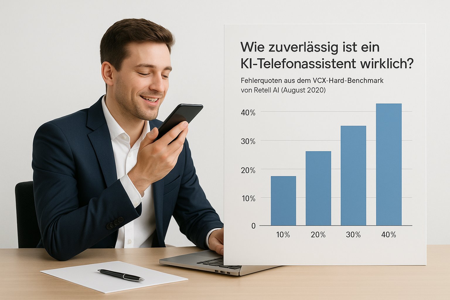 Wie zuverlässig ist ein KI-Telefonassistent wirklich? Fehlerquoten aus dem vCX-Hard-Benchmark von Retell AI (August 2026): Trends und Zukunftsperspektiven